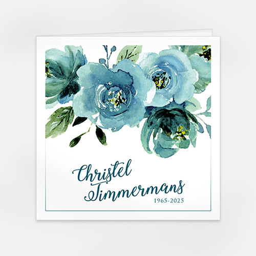 Gedachtenisprentjes Waterverf Bloemen