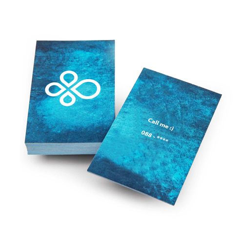 Visitekaartjes met gekleurde kern