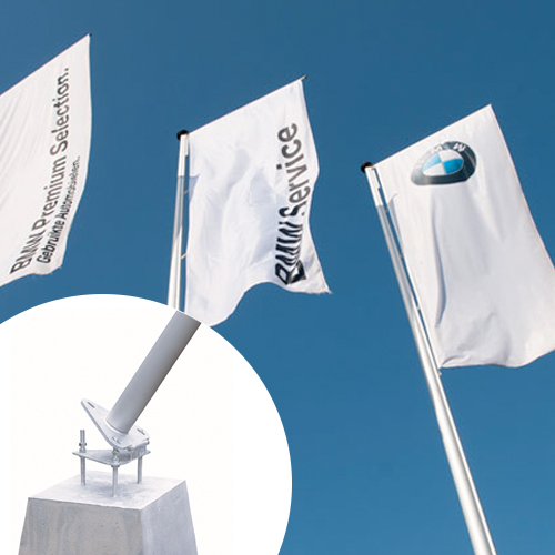 Vlaggenmastplaatsing