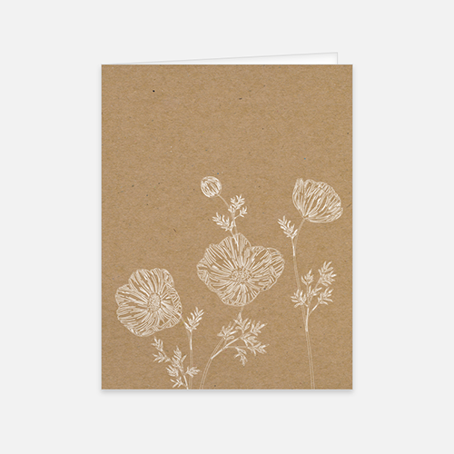  Lortye Rouw Gedachtenisprentjes Witte bloemen kraft